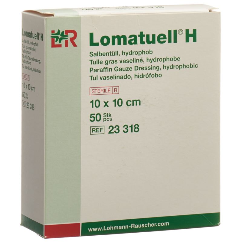 LOMATUELL H Salbentüll 10x10cm steril 50 Stk