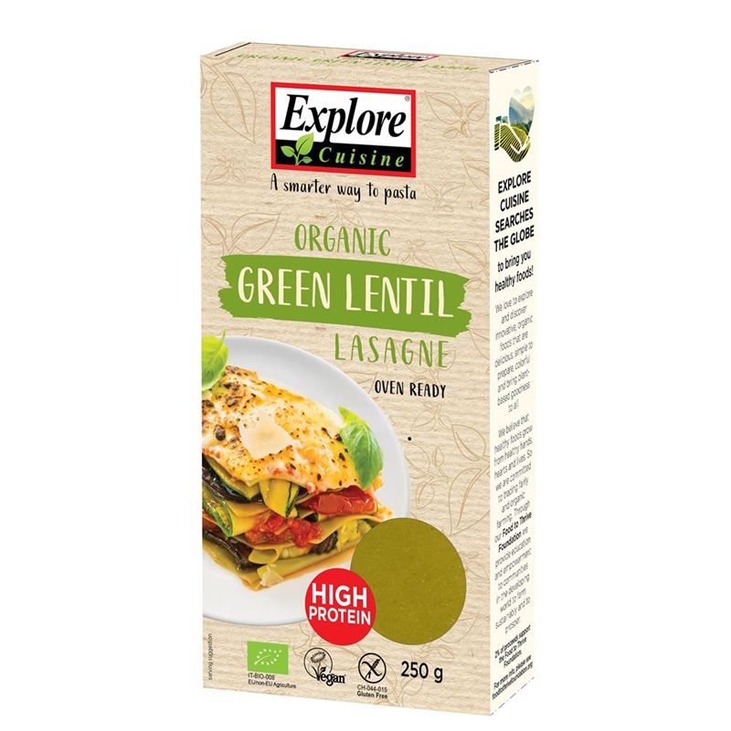 EXPLORE CUISINE Lasagne aus Grün Linsen Bio 250 g