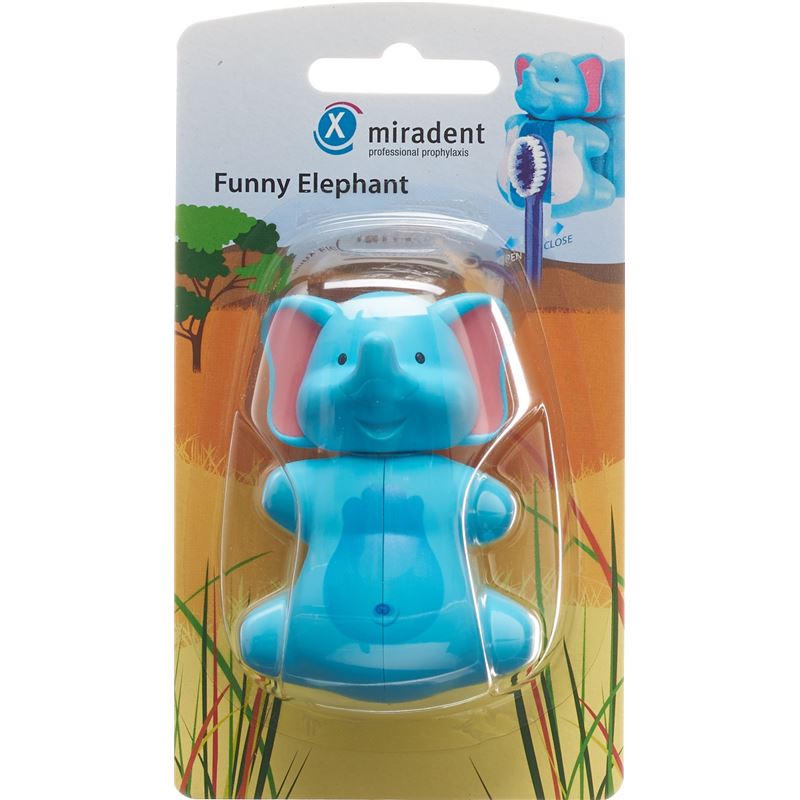 MIRADENT Funny Snapper Zahnbürstenhalter Elefant