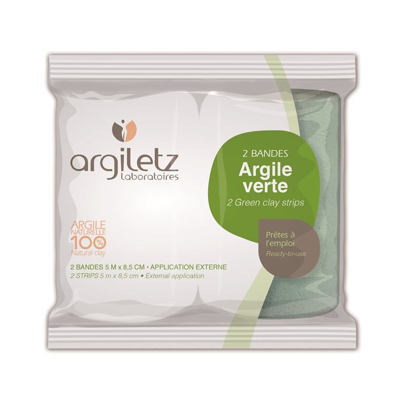 ARGILETZ Heilerde grün Inst 5mx8.5cm Binden 2 Stk