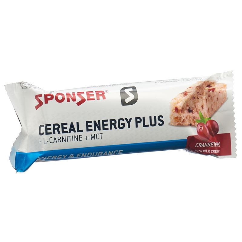 SPONSER Cereal Energy Plus Bar Cranberry 40 g