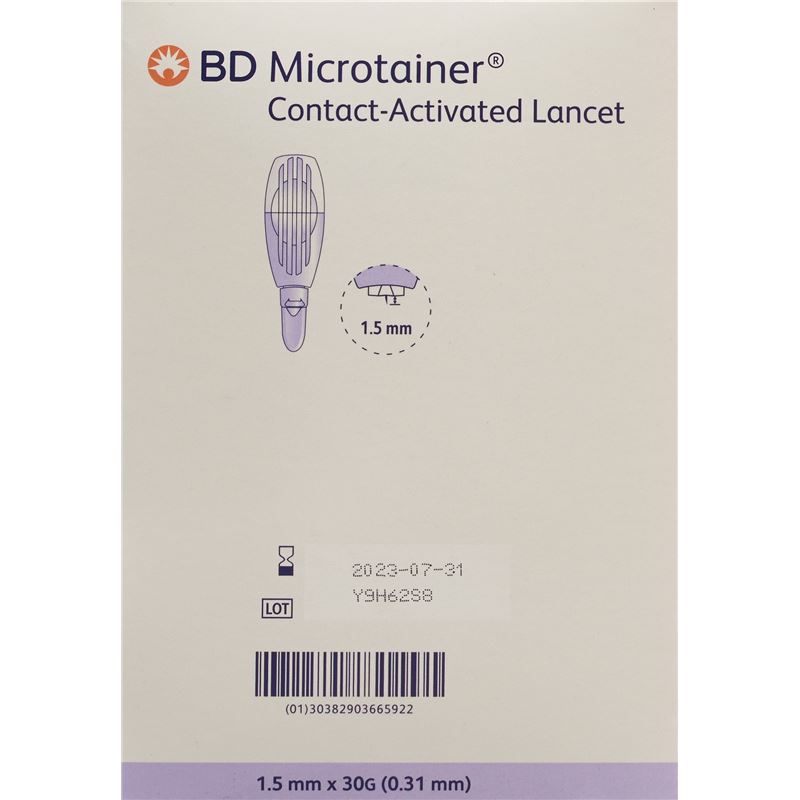 BD MICROTAINER kont Lanzetten 30Gx1.5mm li 200 Stk