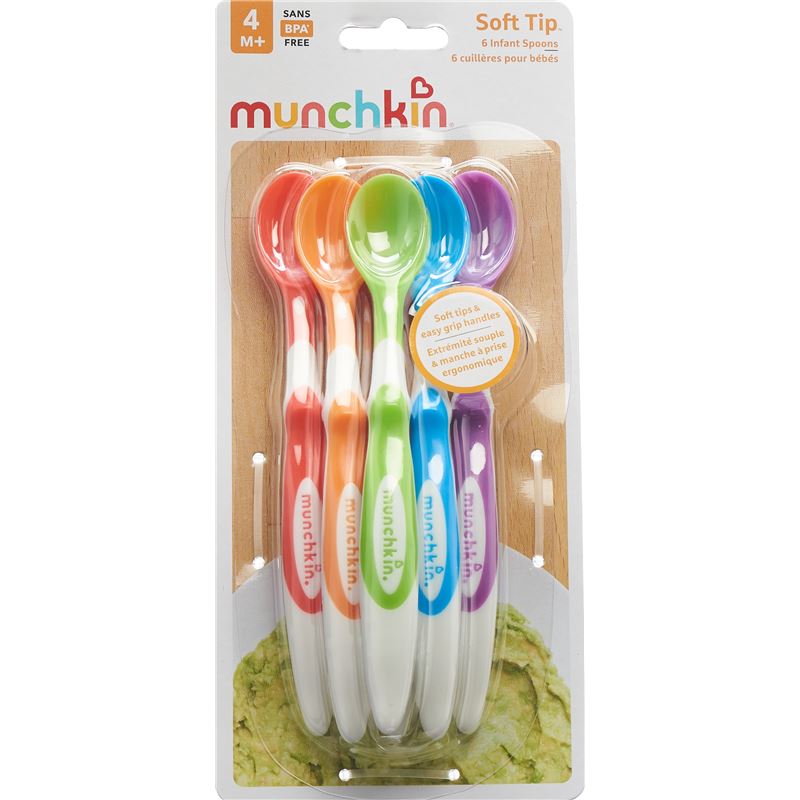 MUNCHKIN Löffel lang Griff m weicher Spitze 6 Stk