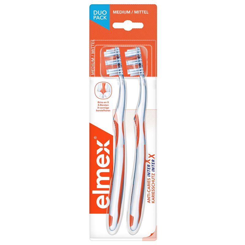 ELMEX KARIESSCHUTZ InterX Mittel Zahnbürste Duo