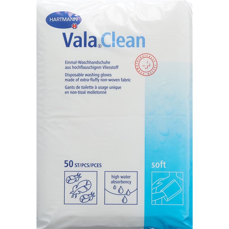 VALACLEAN Soft Ein Waschhandsch 15.5x22.5cm 50 Stk