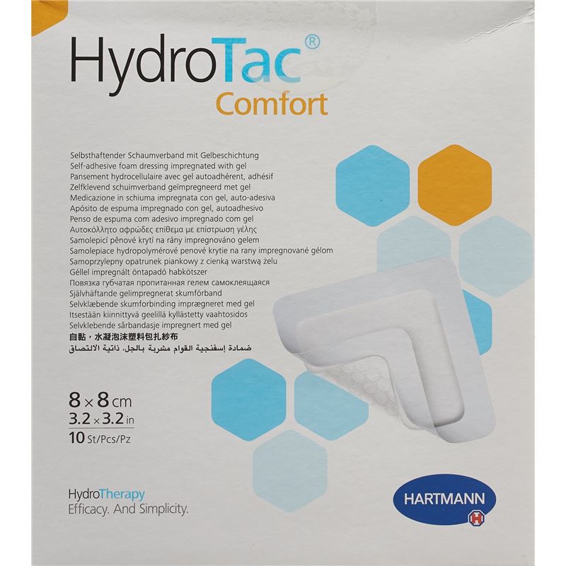 HYDROTAC Comfort Wundverband 8x8cm steril 10 Stk