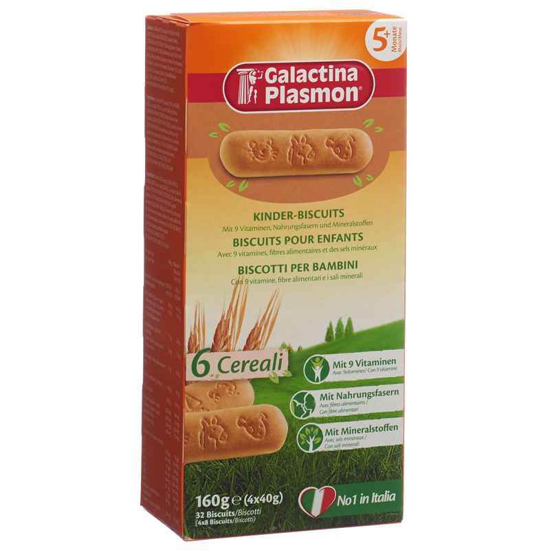 GALACTINA Plasmon 6 Cereali Kinder-Bisc 4 x 40 g
