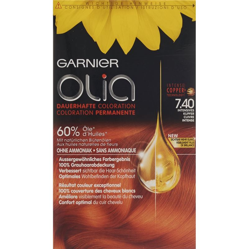 OLIA Haarfarbe 7.40 Intensives Kupfer