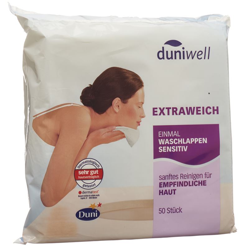 DUNIWELL Einmal Waschlappen sensitiv 50 Stk
