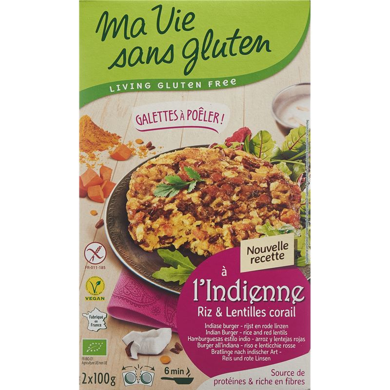 MA VIE S GLUT Bratlinge Reis-Rote Linsen 2 x 100 g