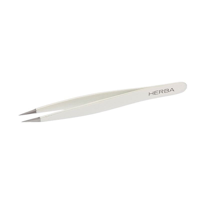 HERBA Pinzette spitz Inox weiss