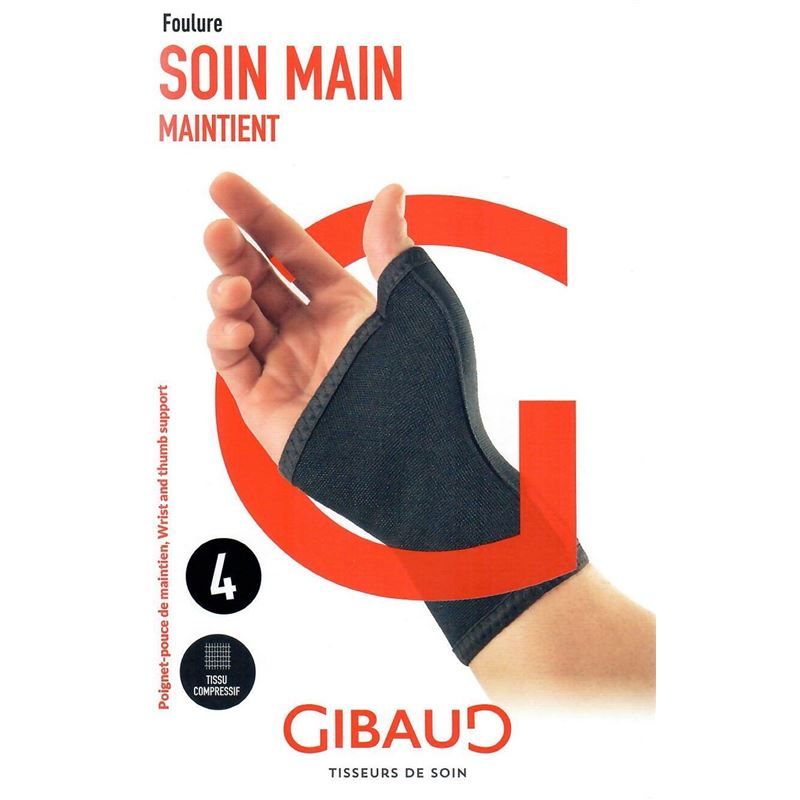 GIBAUD Handgelenk-Daumenbandage anatom Gr3 18-19cm