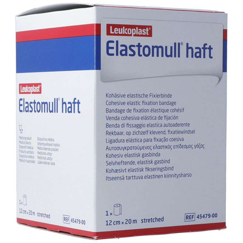 ELASTOMULL HAFT Gazebinde 20mx12cm weiss Rolle