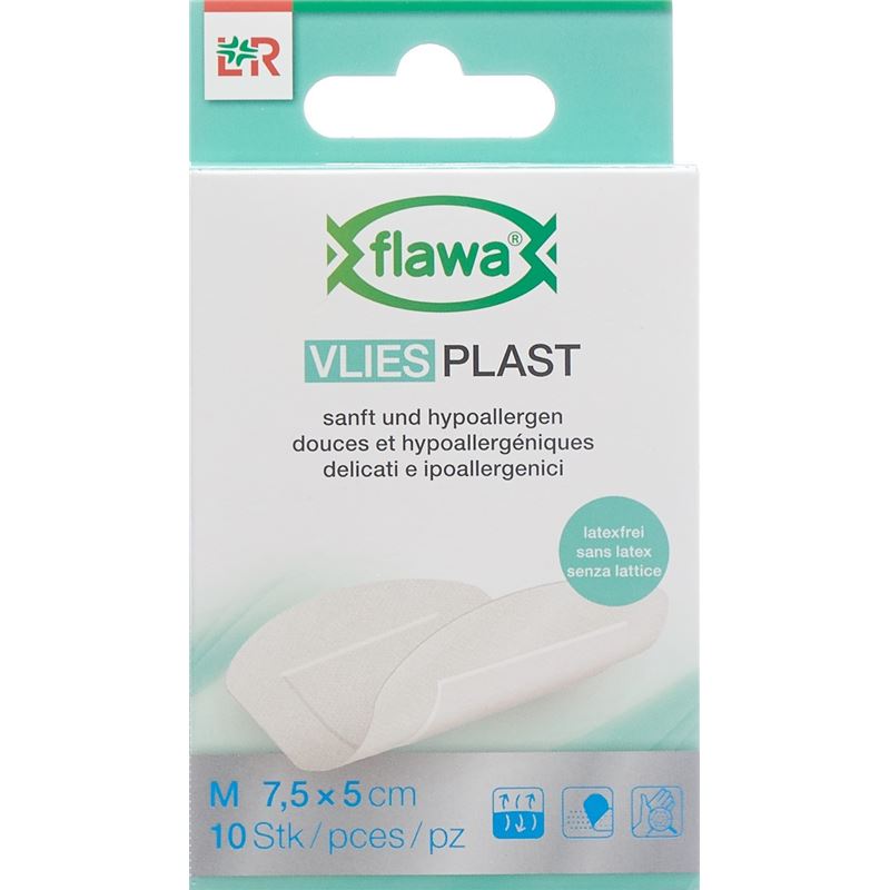 FLAWA Vlies Plast M 7.5x5cm 10 Stk