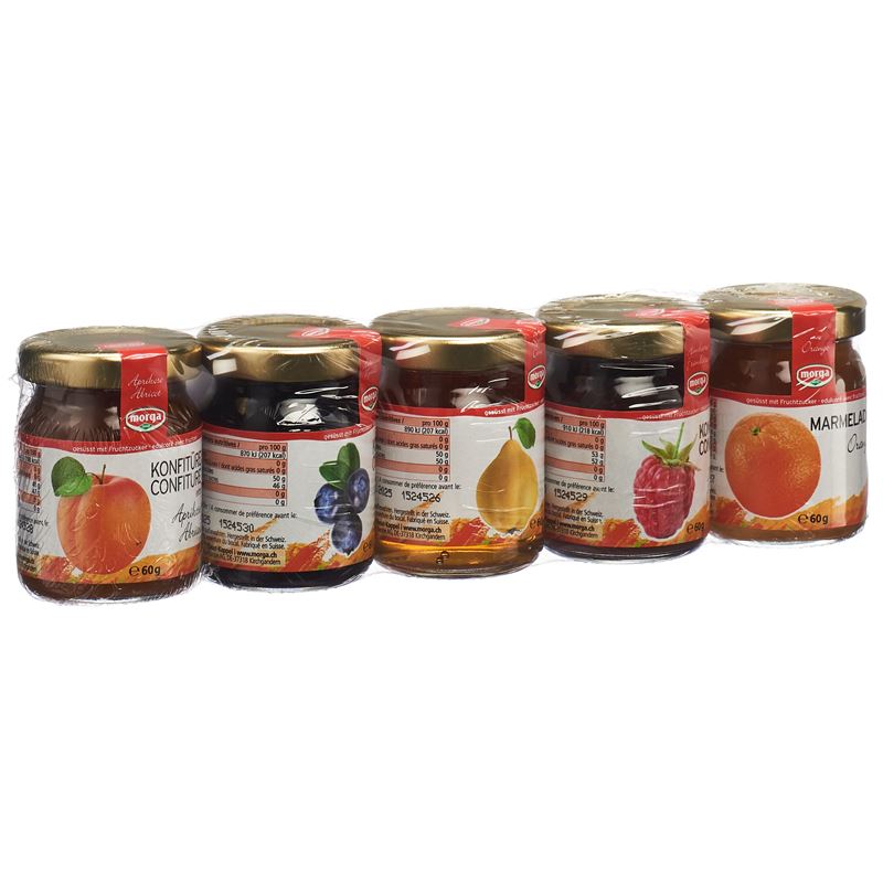 MORGA Midget Konfitüre Fruchtzucker 5 x 60 g