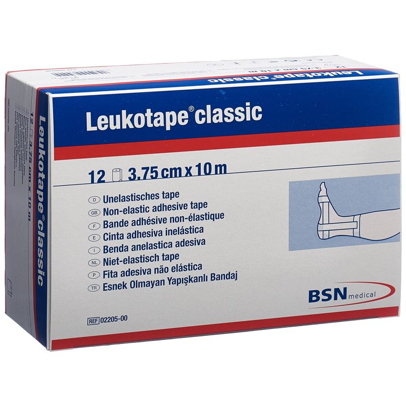 LEUKOTAPE classic economy 10mx3.75cm weiss 12 Stk