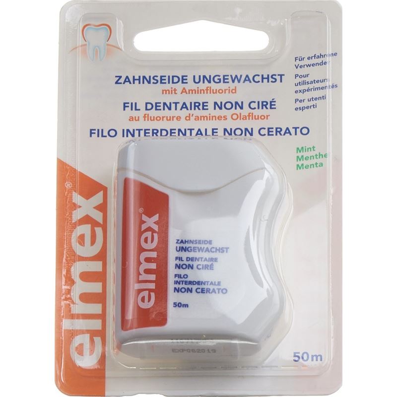 ELMEX Zahnseide 50m ungewachst