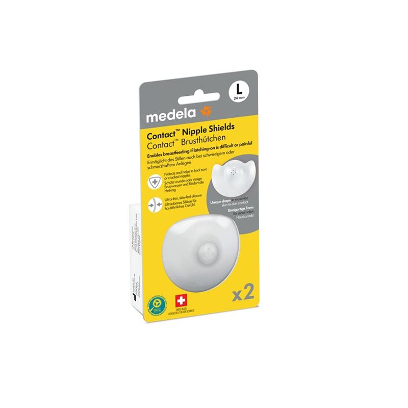 MEDELA Contact Brusthütchen L 24mm mit Box 1 Paar
