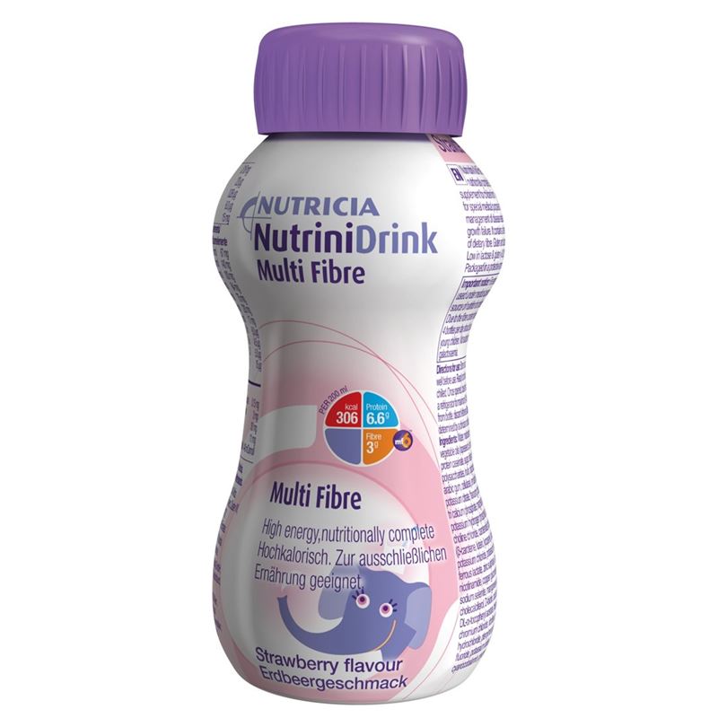 NUTRINI DRINK Multi Fibre Erdbeer 200 ml