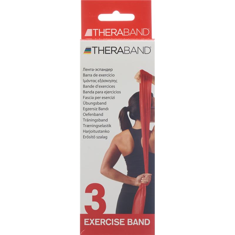 THERA BAND 2.5mx12.7cm rot mittel stark