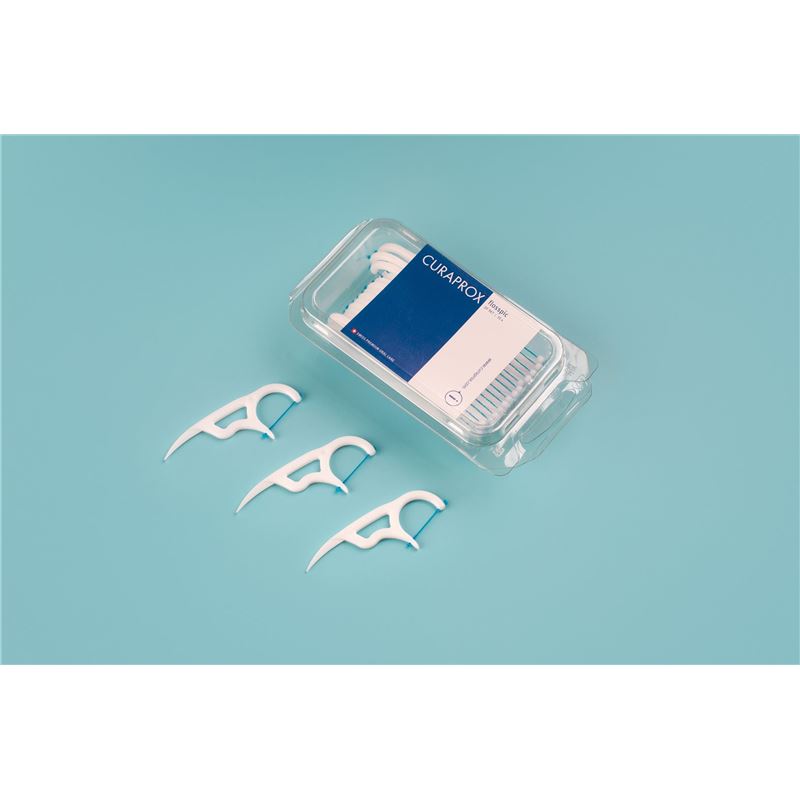 CURAPROX DF 967 Flosspic Zahnstocher +Seide 30 Stk