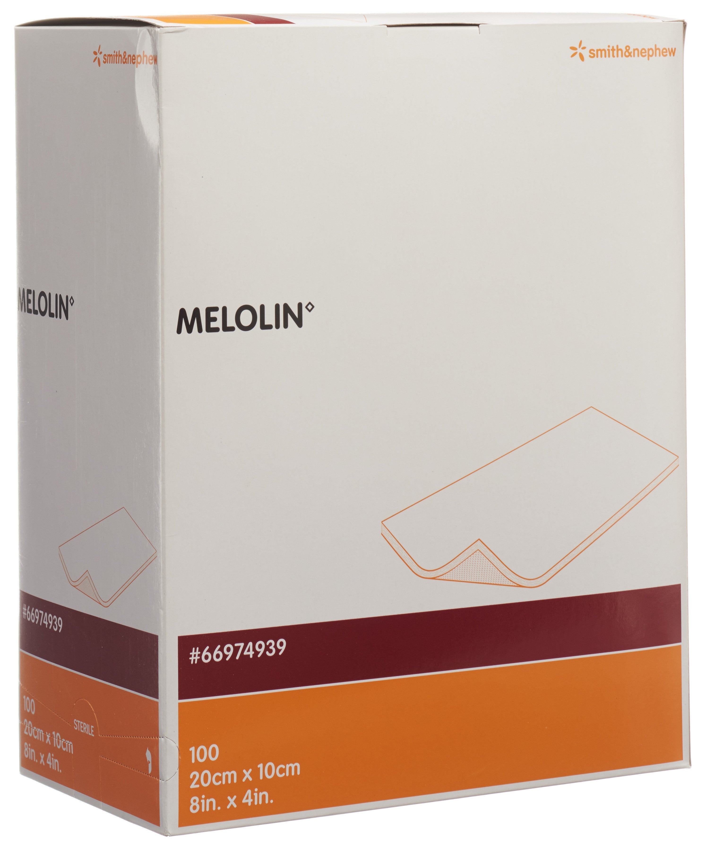 MELOLIN Wundkompressen 10x20cm steril 100 Btl