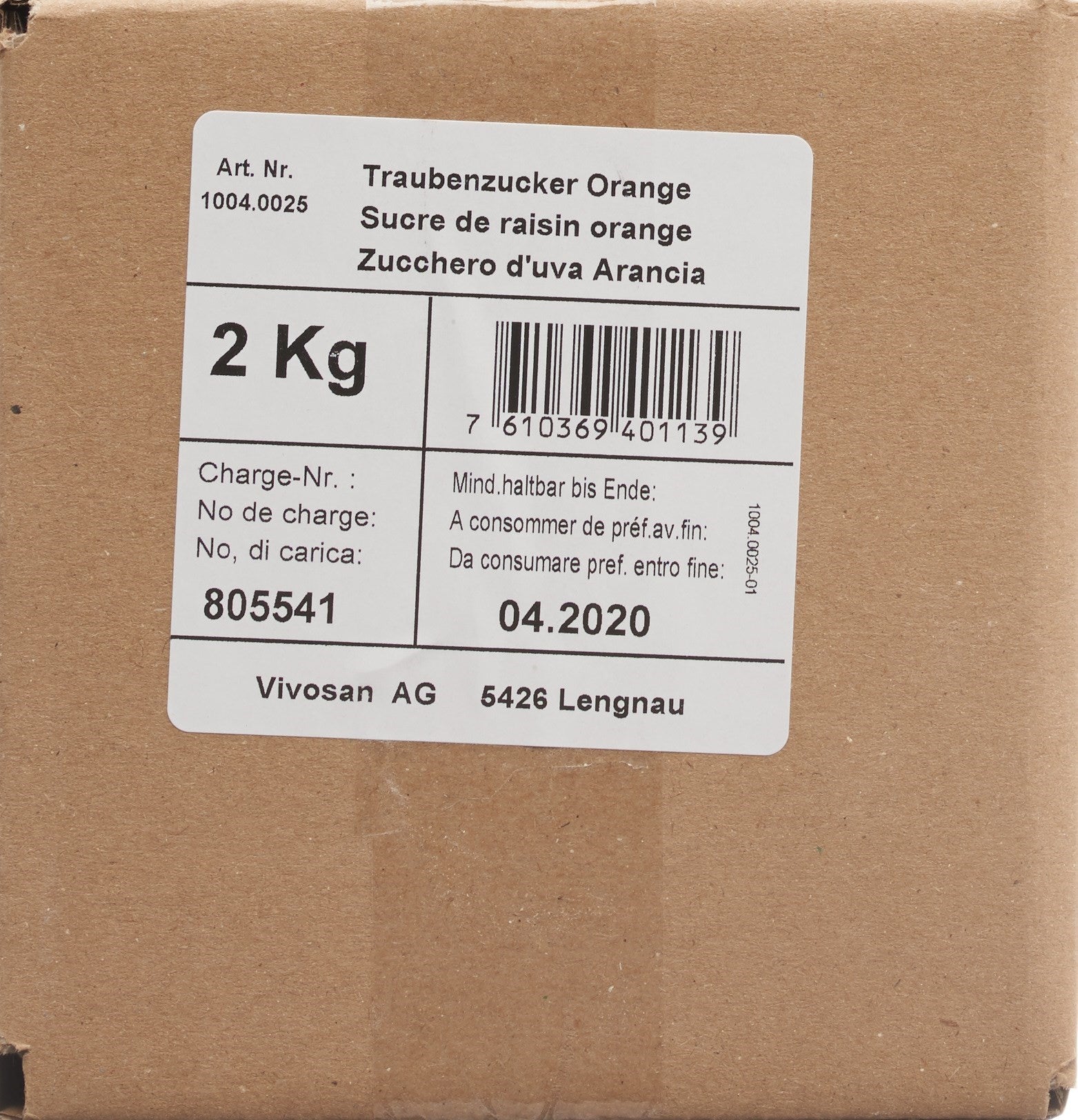 VIVOSAN Traubenzucker Orange 2 kg