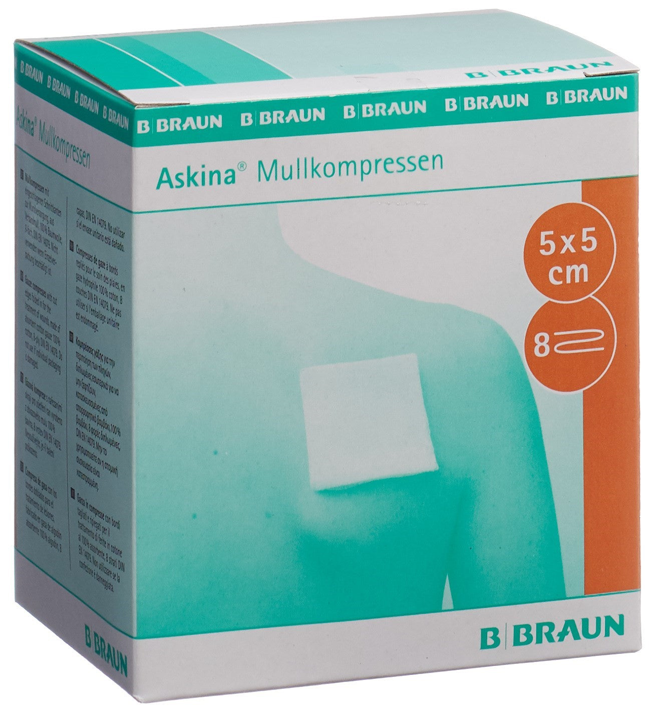 ASKINA Mullkompresse 5cmx5cm ster 25 x 2 Stk