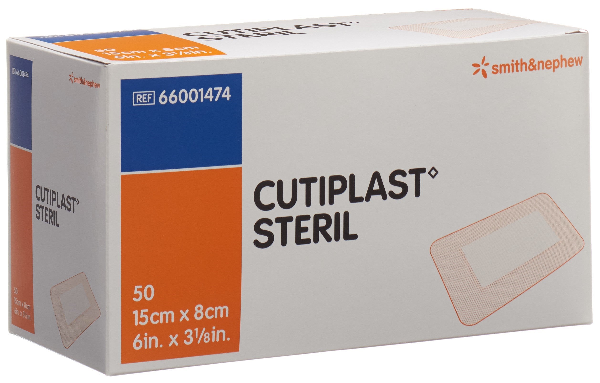 CUTIPLAST STERIL Wundverb 15cmx8cm weiss 50 Stk