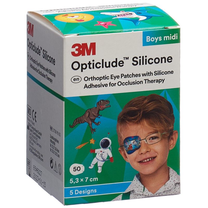 3M OPTICLUDE Sil Augenv 5.3x7cm Midi Bo (n) 50 Stk