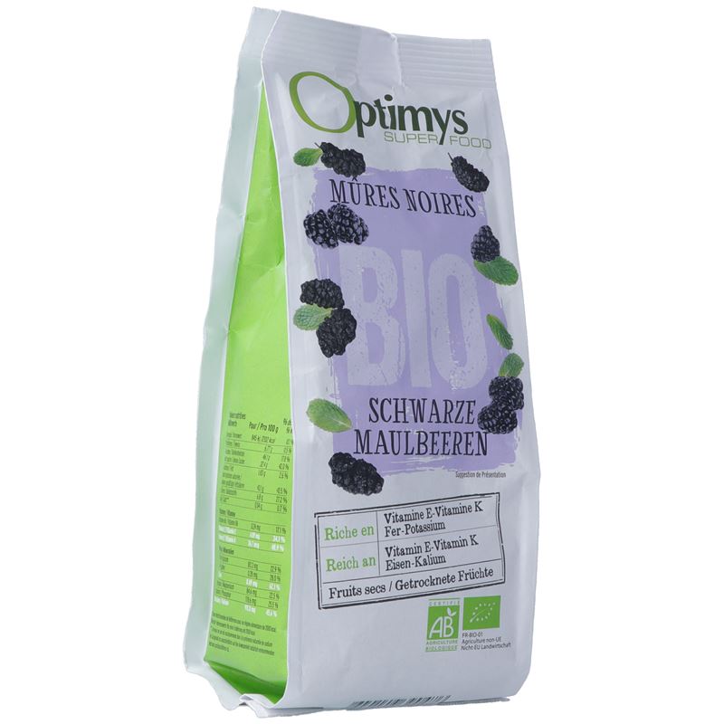 OPTIMYS schwarze Maulbeeren Bio 180 g