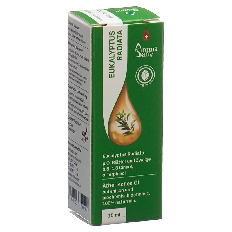 AROMASAN Eukalyptus radia Äth/Öl Schacht Bio 15 ml