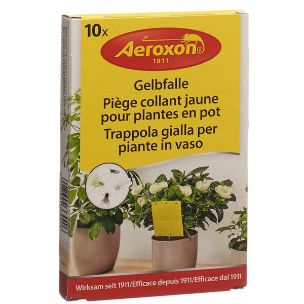 AEROXON Gelbfalle für Topfpflanzen 10 Stk