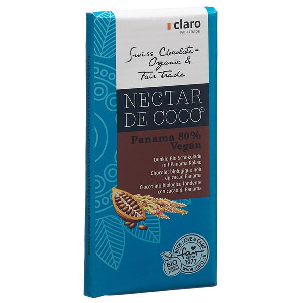 CLARO Nectar de Coco Panama 80% Tafel Bio 100 g