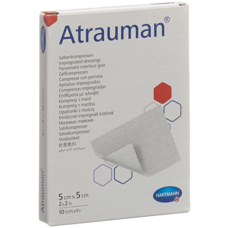 ATRAUMAN Salbenkompressen 5x5cm steril 10 Stk