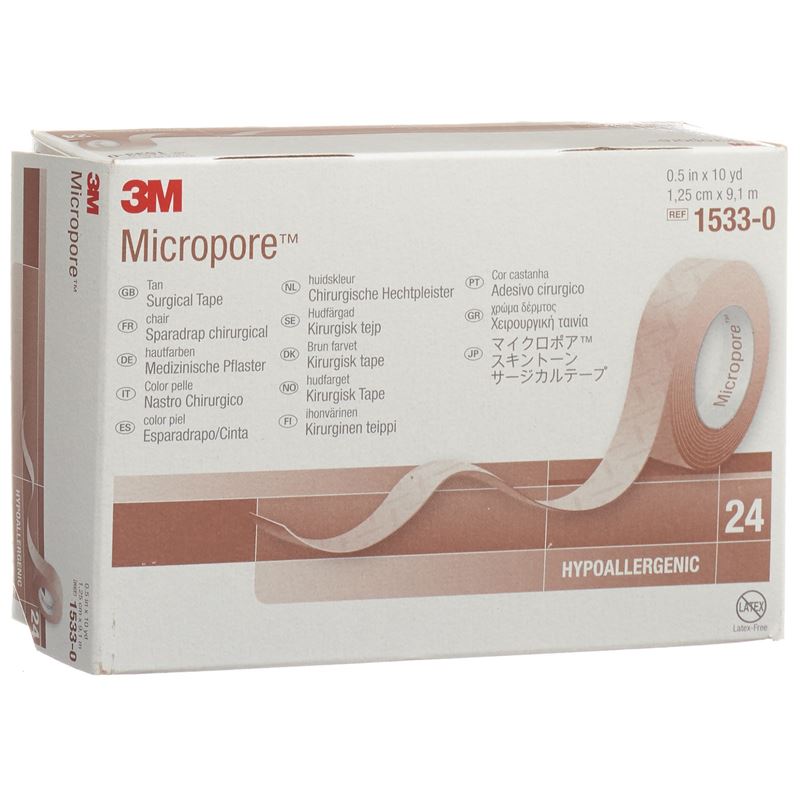 3M MICROPORE Rollenpfl o Disp 12mmx9.14m hf 24 Stk