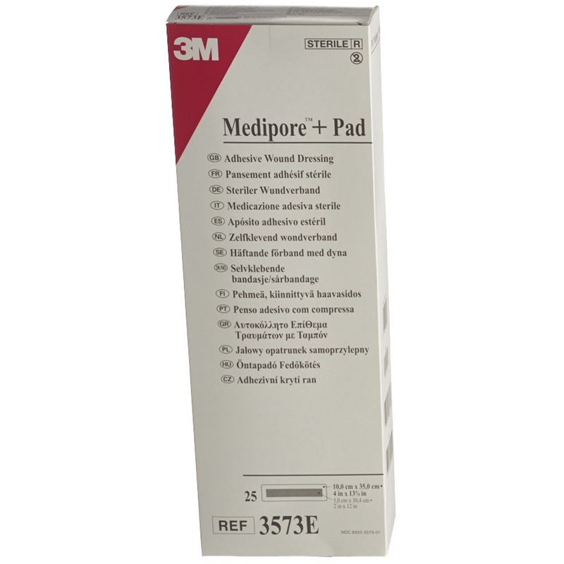 3M MEDIPORE+PAD 10x35cm Wundkissen 5x30cm 25 Stk