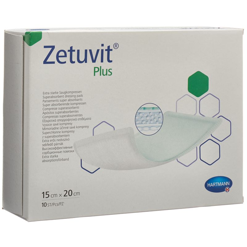 ZETUVIT Plus Absorptionsverband 15x20cm 10 Stk