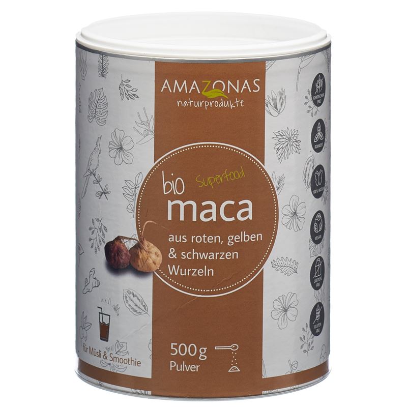 AMAZONAS maca Bio Pulver 100 % pur Ds 500 g