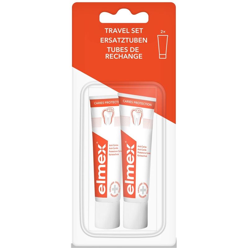 ELMEX TRAVEL SET Refill Zahnpasta 2 x 12 ml