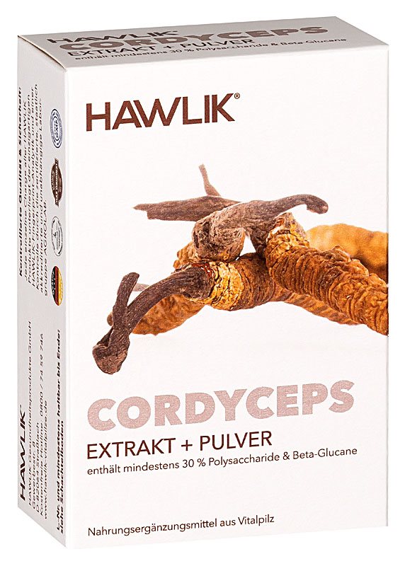 HAWLIK Cordyceps Extrakt + Pulver Kaps 60 Stk