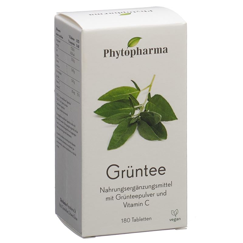 PHYTOPHARMA Grüntee Tabl 180 Stk