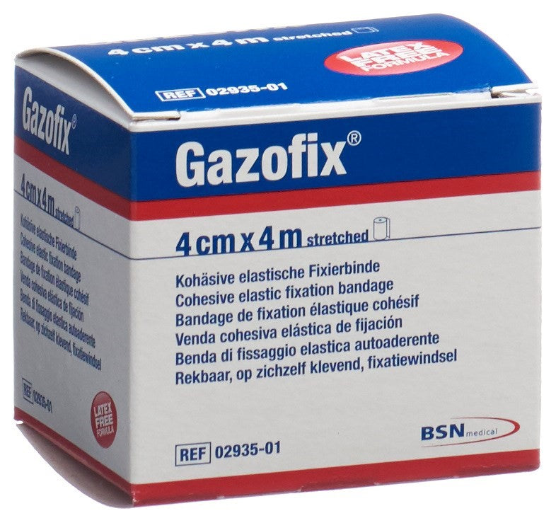 GAZOFIX kohä Fixierbinde 4cmx4m hautf latexfrei