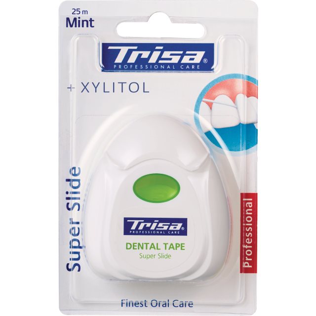 TRISA Zahnseide Super Slide 25m mint Xylitol