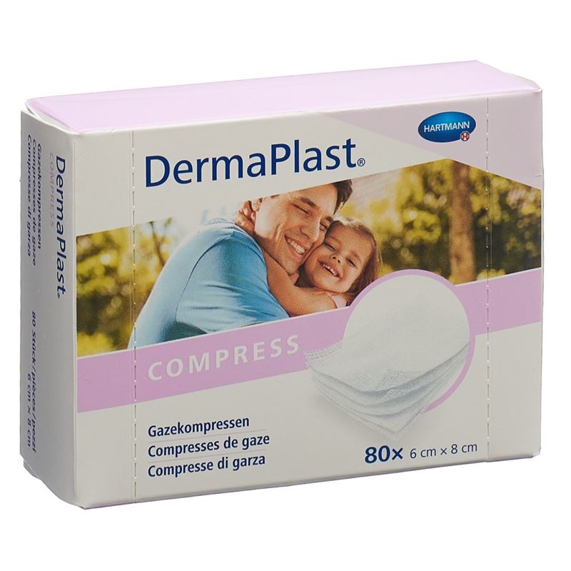 DERMAPLAST Gazekompresse 6x8cm 80 Stk