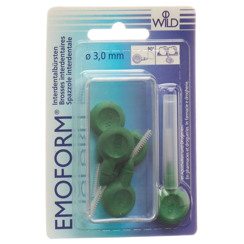 EMOFORM Interdentalbürsten 3.0mm dunkelgrün 5 Stk