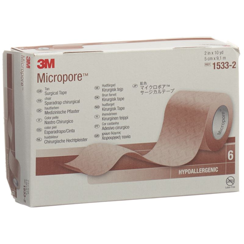 3M MICROPORE Rollenpfl o Disp 50mmx9.14m hf 6 Stk