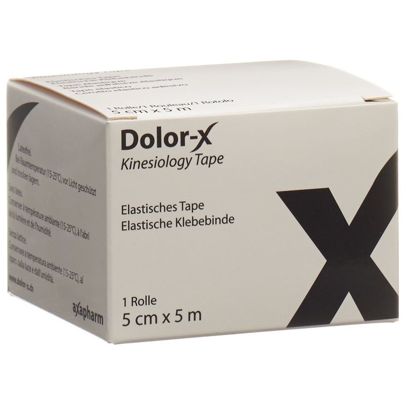 DOLOR-X Kinesiology Tape 5cmx5m schwarz