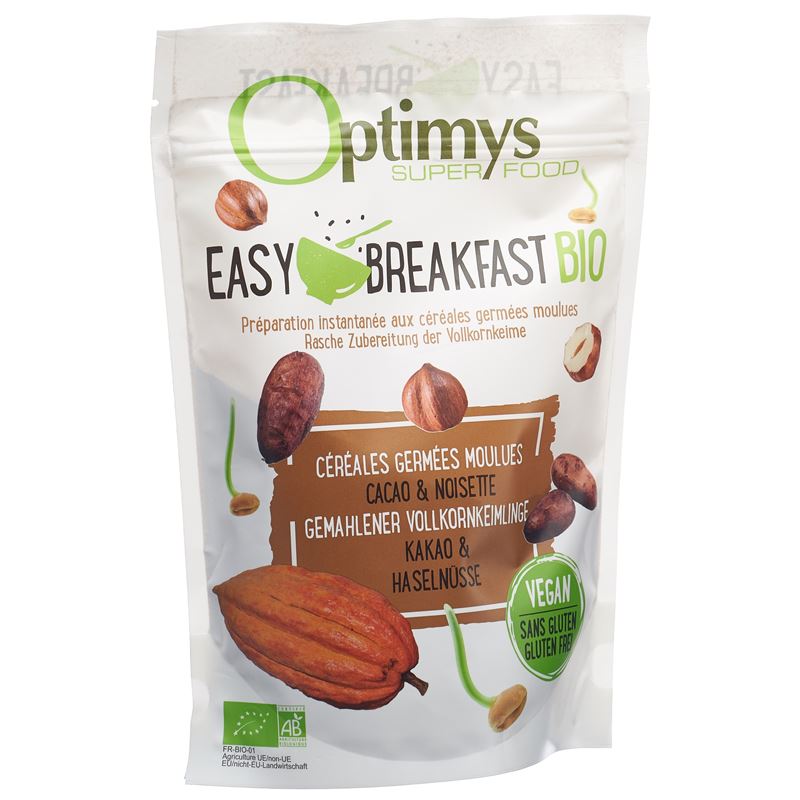 OPTIMYS Easy Breakfast Kakao Haselnüsse Bio 350 g