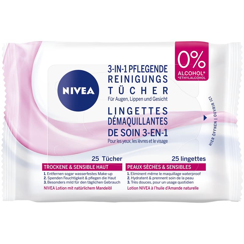 NIVEA Pflegende Reinigungstücher 25 Stk